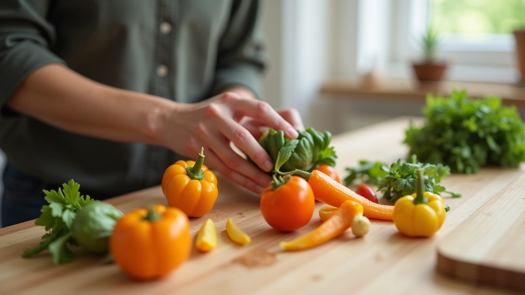 Koken met verse ingrediënten in een schone keuken